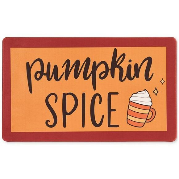 VCNY HOME Pumpkin Spice Fall Kitchen Mat, 18" x 30" - Picture 1 of 1